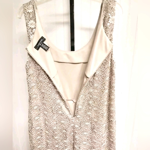R&M Richards Lace Sequin Sleeveless Sheath Cocktail Dress Size 14W EUC - Picture 4 of 10